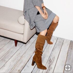 Michael Kors Brown Suede Heeled Boots